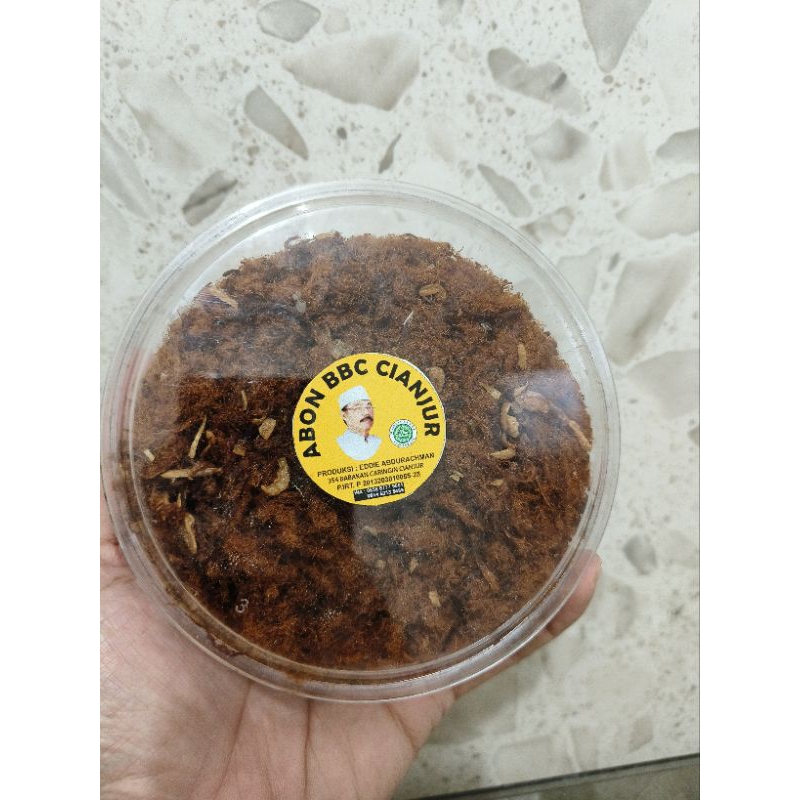 

Abon Sapi BBC Khas Cianjur Kemasan Toples 100 Gram