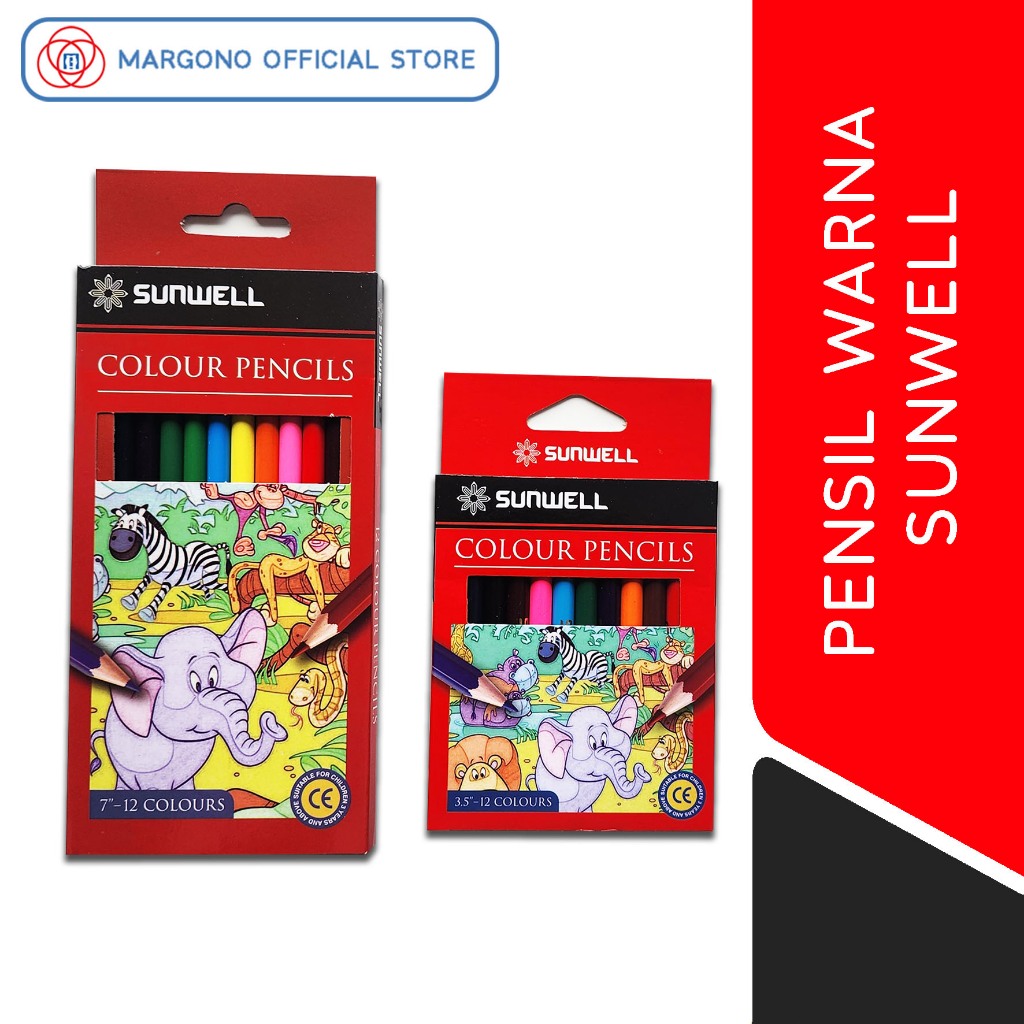 

Sunwell Pensil warna 12 Warna Colour Pencils