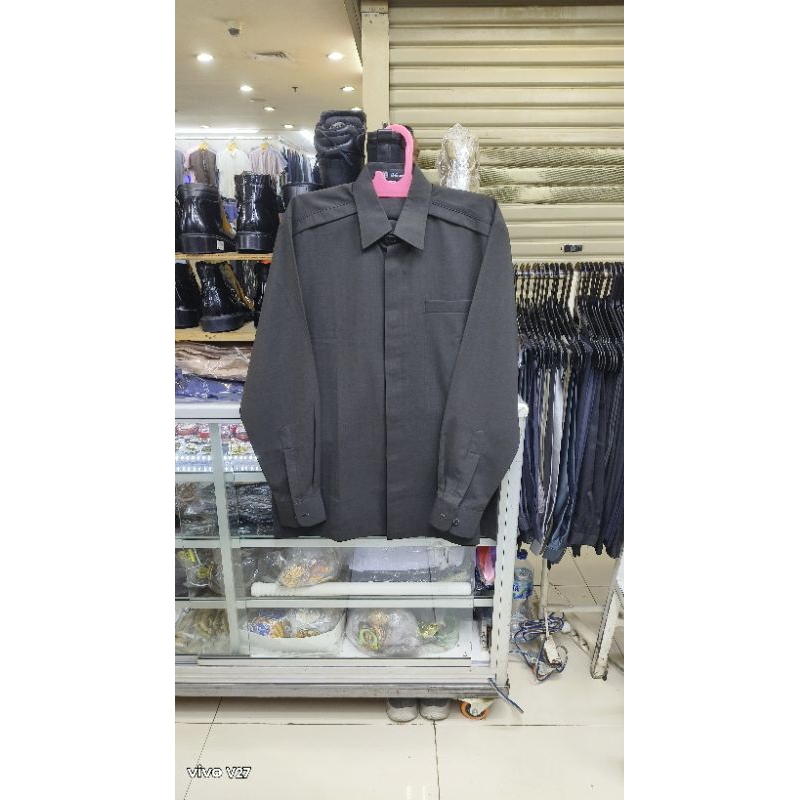 Safari Paspampres Warna Coklat Tua Lengan Panjang Seragam Safari Satpam Warna Coklat Tua Lengan