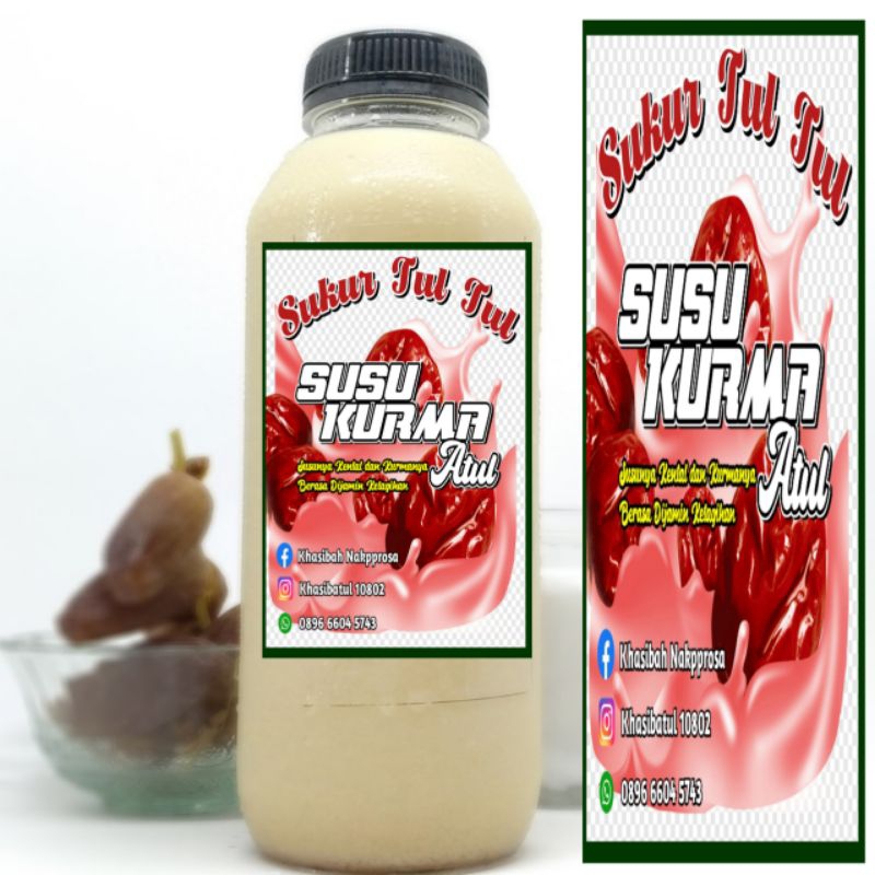 

sukur tul tul, susu kurma atul, 250ml, dari kurma asli
