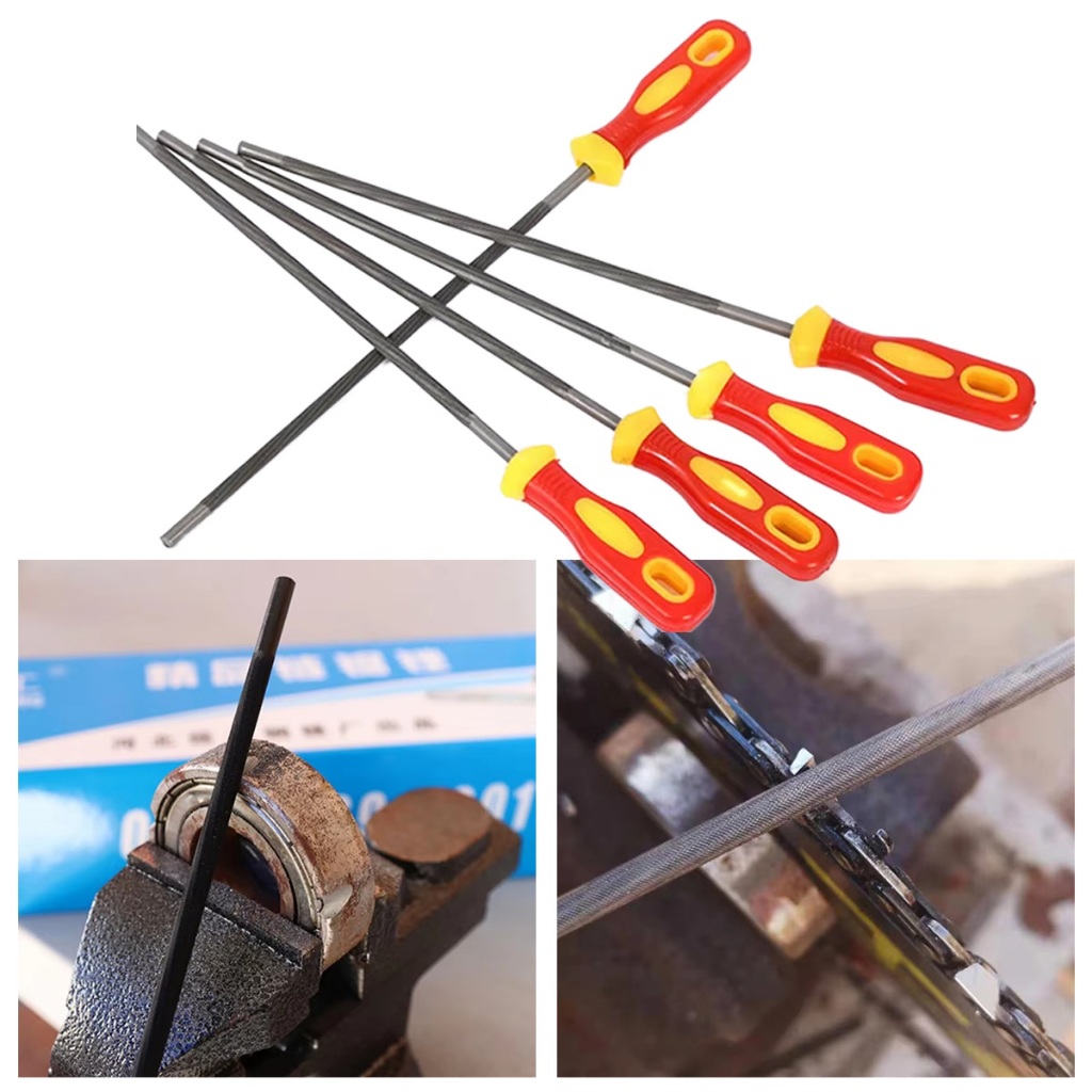 Alat Kikir Gergaji Rantai Set Kikir Besi Steel File Set Gergaji Mesin Melingkar Kikir