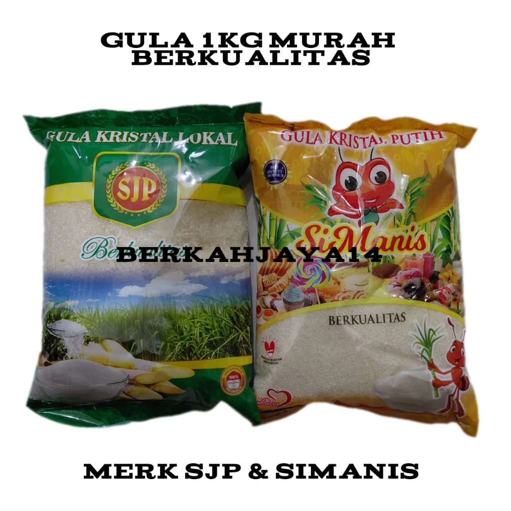 

Gula Pasir Kemasan 1 kg / Gula Pasir 1 kg Random Kuning Hijau / Gula Pasir 1 kg
