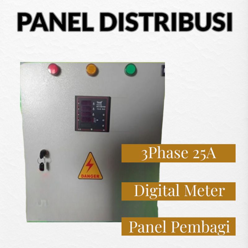 PANEL PEMBAGI 3 PHASE 25 AMPERE DIGITAL METER