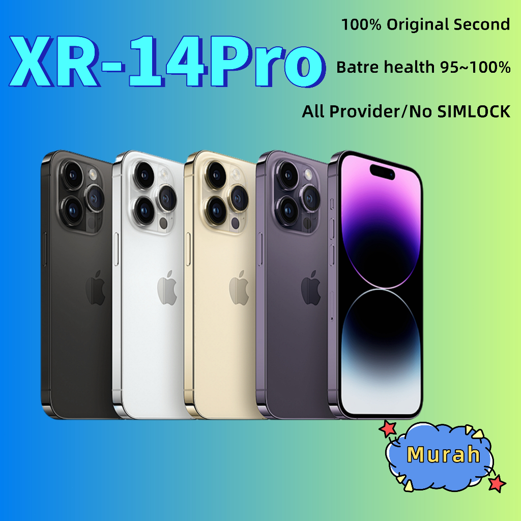 iphone 14pro 128gb handphone second original 14pro (All Function Well) ip XR Ganti housing