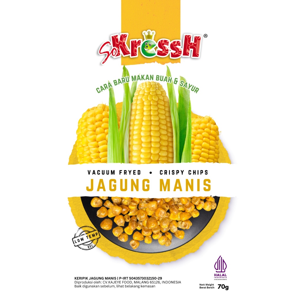 

Keripik Sayur Jagung Manis 70gr SoKressH