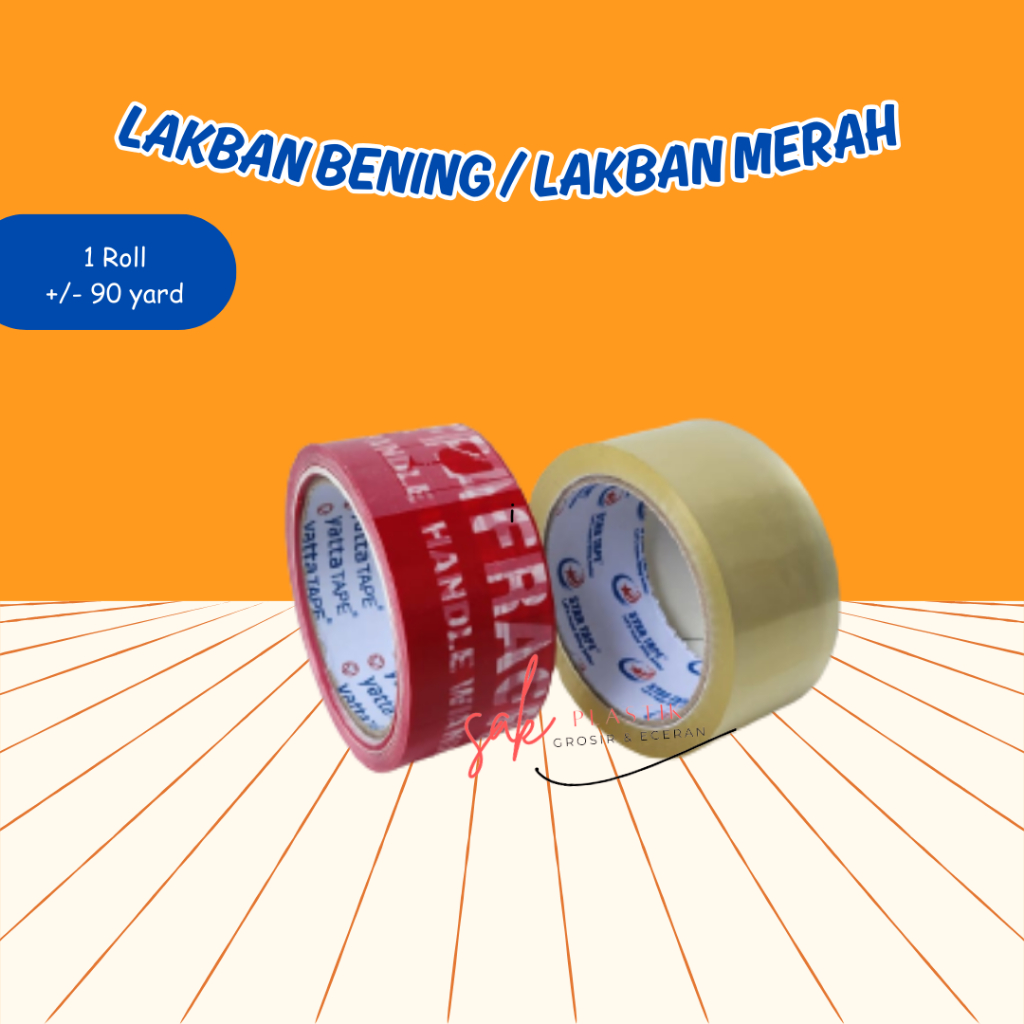 

Lakban Bening 2 Inch l Lakban Fragile Merah 2inch 45mm