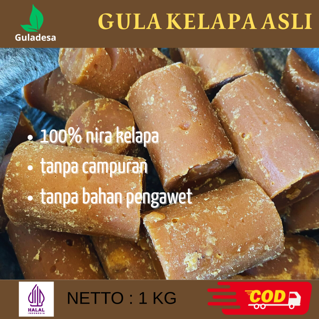 

Gula Kelapa Gula Asli Merah 100% Original - Gula Jawa isi 1 KG - Gula NIra Kelapa