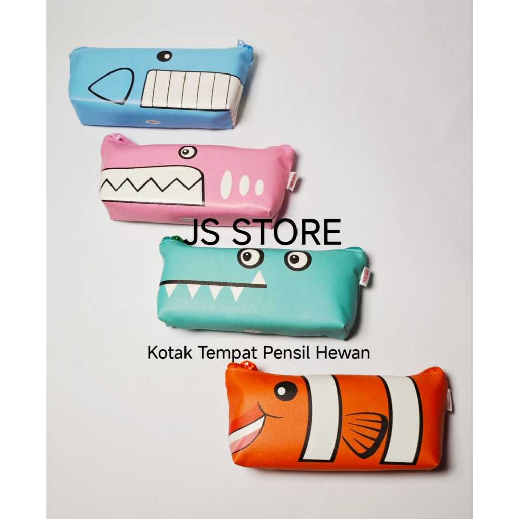

Tempat Kotak Pensil Dengna Resleting Karakter Hewan Lucu