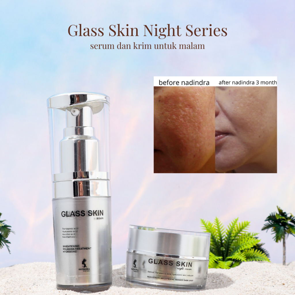 Nadindra Beauty Expert Glass Skin Night Cream the premium series/skincare malam flek