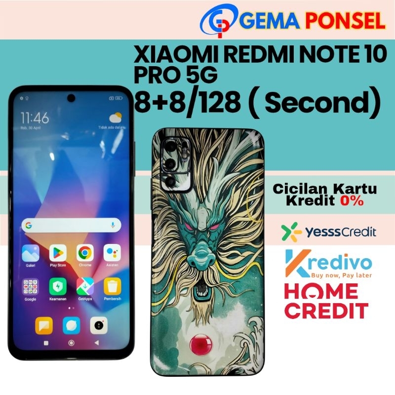 Hp Second Xiaomi Redmi Note 10 Pro 5G Komplit FullSet