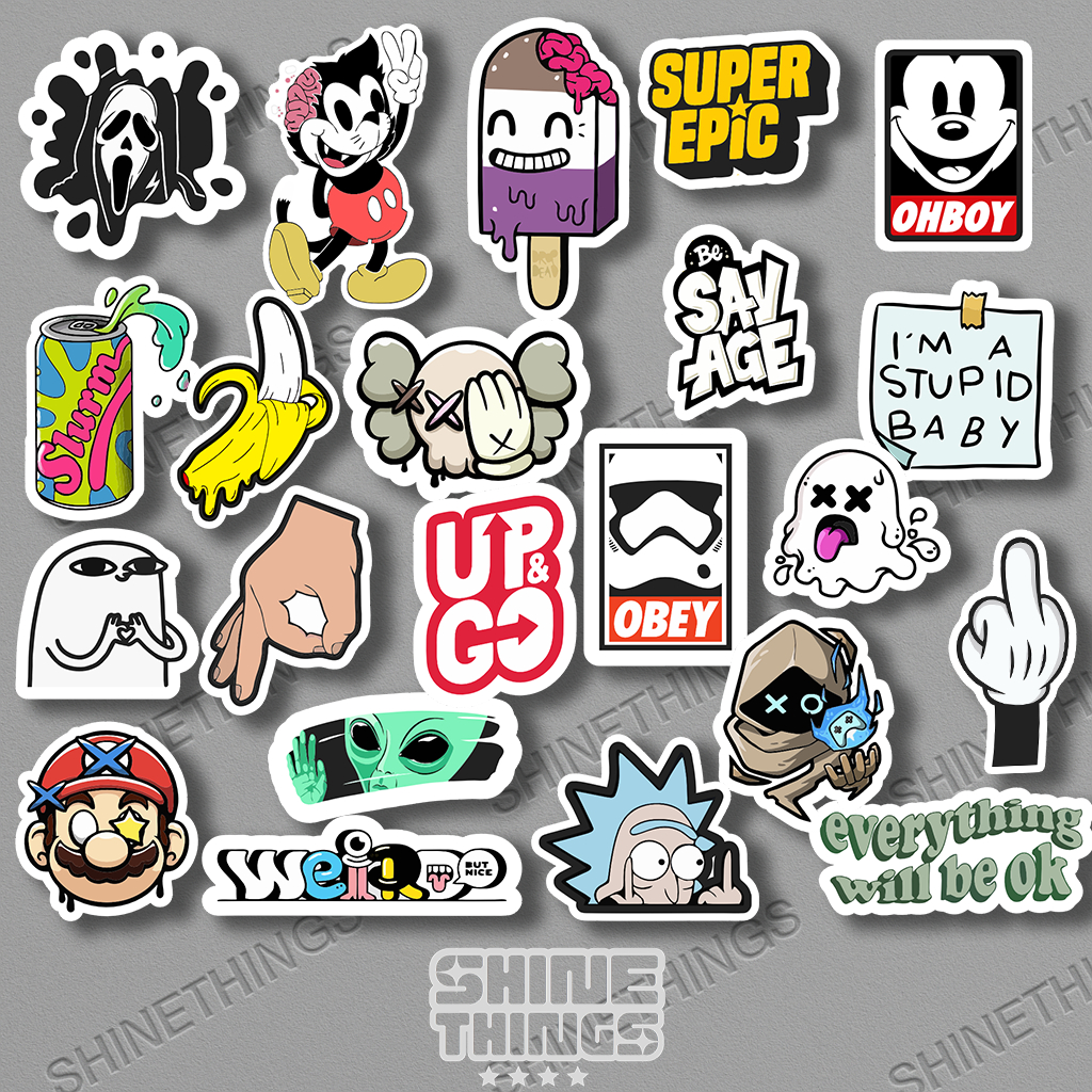 

stiker brand hypebeast supreme || sticker helm case hp