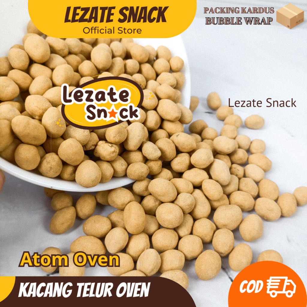 

Kacang Telur Atom Oven 250GR Gurih Manis Murah / Kacang Telor Singapur Bima Garuda / Kacang Telur Bali Panggang SEDAP SNACK