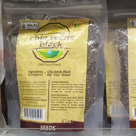 

trio biji chia hitam / black chia seeds natural 250g