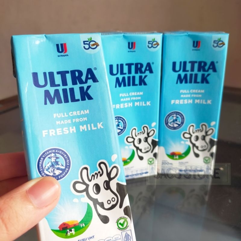 SUSU ULTRA UHT FULL CREAM / ULTRA MILK FULL CREAM FRESH MILK - 200 ml