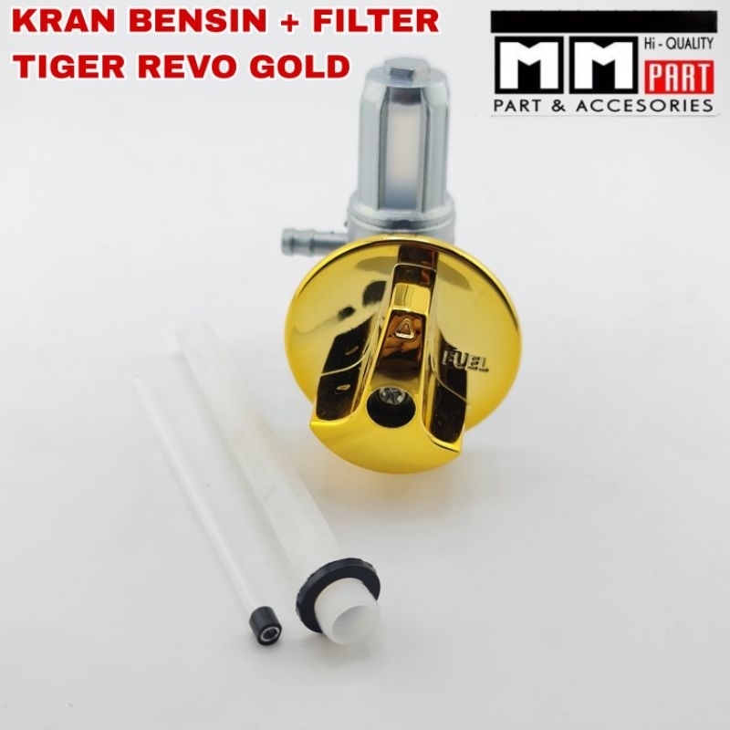 KRAN BENSIN + FILTER TIGER REVO GOLD - KRAN BENSIN TIGER REVO TIGER NEW PLUS FILTER BENSIN GOLD