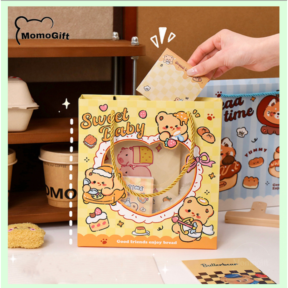 

Plastik Bag Tote Bag Tas Kado Hadiah Ulang Tahun Lucu Kartun Bear Paper Bag Aesthetic ST02