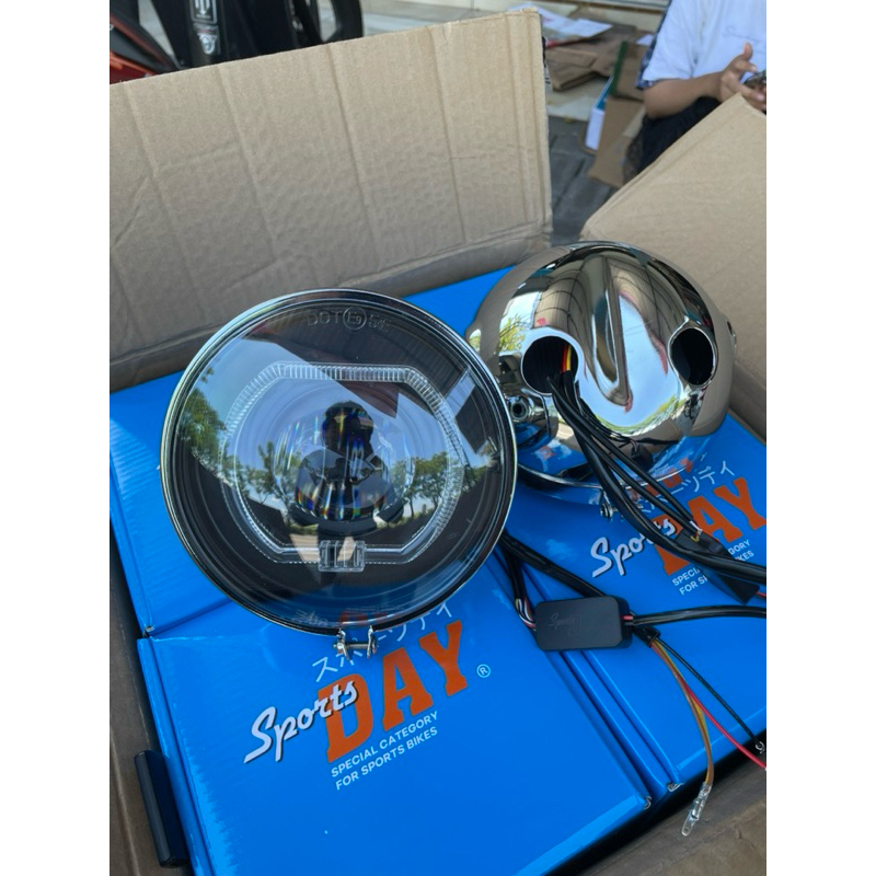 LAMPU BILED SET BATOK L2G CHROOM PNP SPORTS DAY RGB CB GL MEGAPRO TIGER