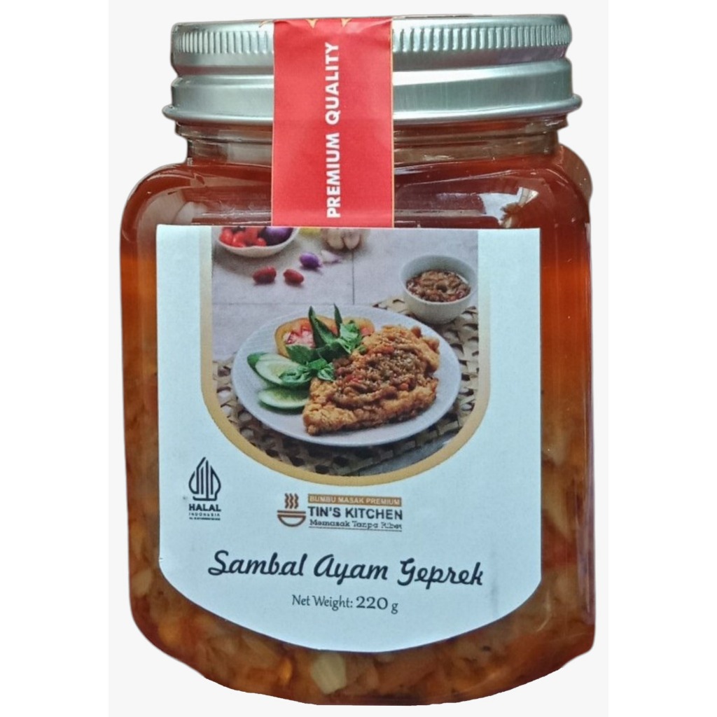 

Sambal Ayam Geprek 220gr Sambal Tins Kitchen Sambal Premium Tanpa Bahan Pengawet dan Pewarna