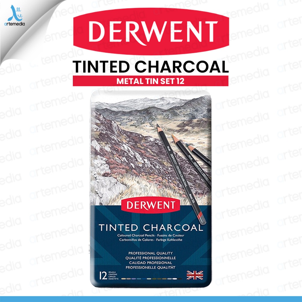 

Derwent Tinted Charcoal Pencil Color Pensil Arang Warna Set 12