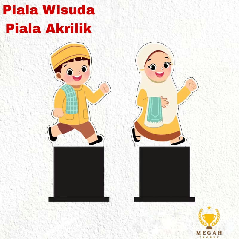 Piala Islami Piala Anak Muslim Piala Sekolah Piala mengaji Akrilik Custom