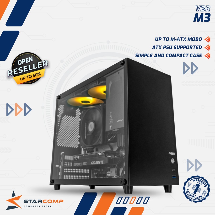 Casing PC Gaming VBR M3 Compact M-ATX / ITX TYPE C
