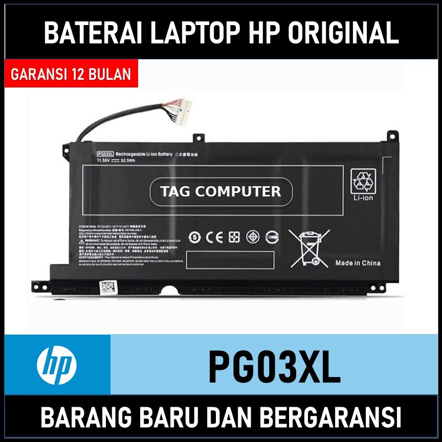 BATERAI LAPTOP HP PAVILION GAMING 15-EC 15-EC0001AX 15-EC0002AX 15-EC1076AX PG03XL ORIGINAL