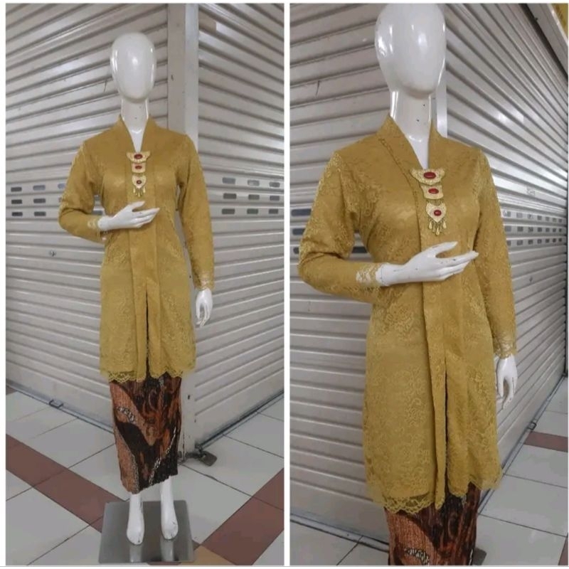 Kebaya brukat Kartini/kebaya Kartini panjang/kebaya brokat/kebaya panjang