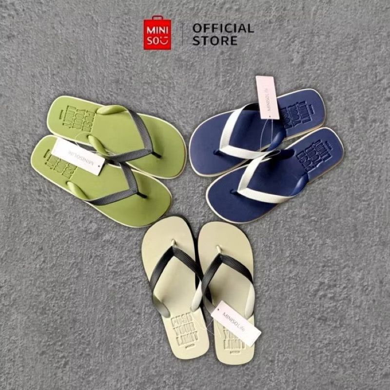 COD Bali Miniso Minimalist Series Men's Flip Flops Sandal Miniso Sandal Jepit Sandal Pria