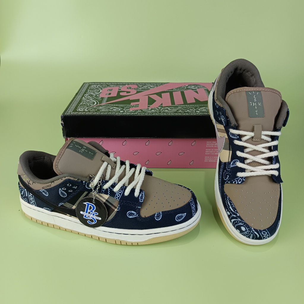 Sepatu Travis Scott X Dunk Low Premium QS SB Cactus Jack