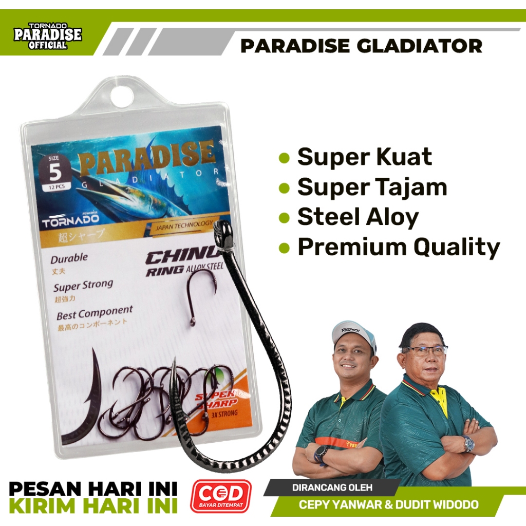 Tornado Kail Paradise Gladiator Chinu Mata Pancing Alloy Steel Super Strong Anti Mocel