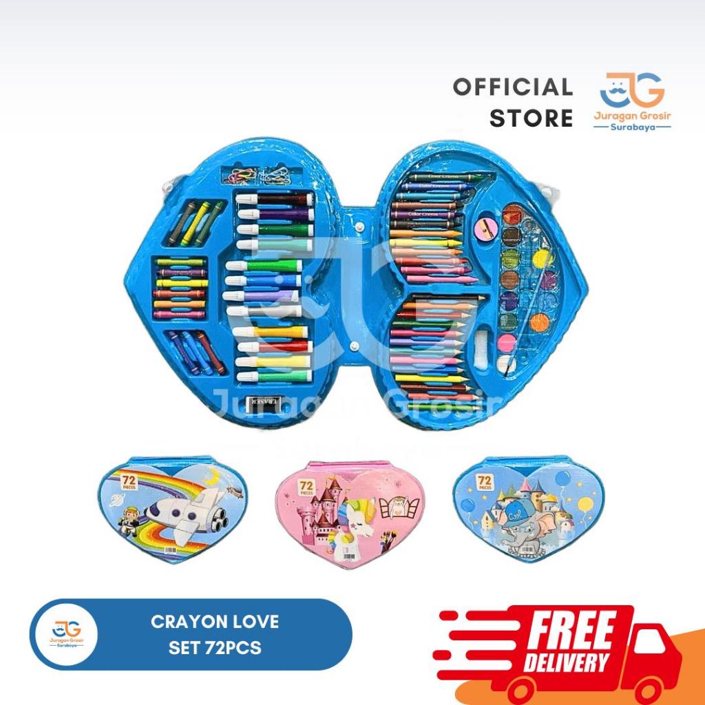 

(JGS) CRAYON SET 72PCS LOVE / PENSIL WARNA CRAYON SET MEWARNAI / ALAT MENGGAMBAR DAN MELUKIS ANAK