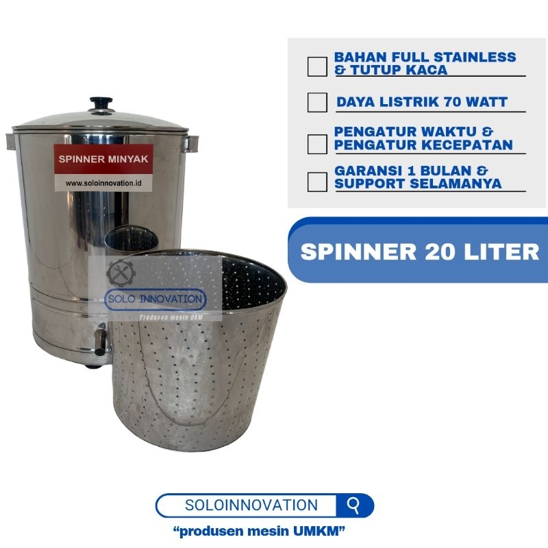 Spinner peniris minyak 20 liter 70 watt