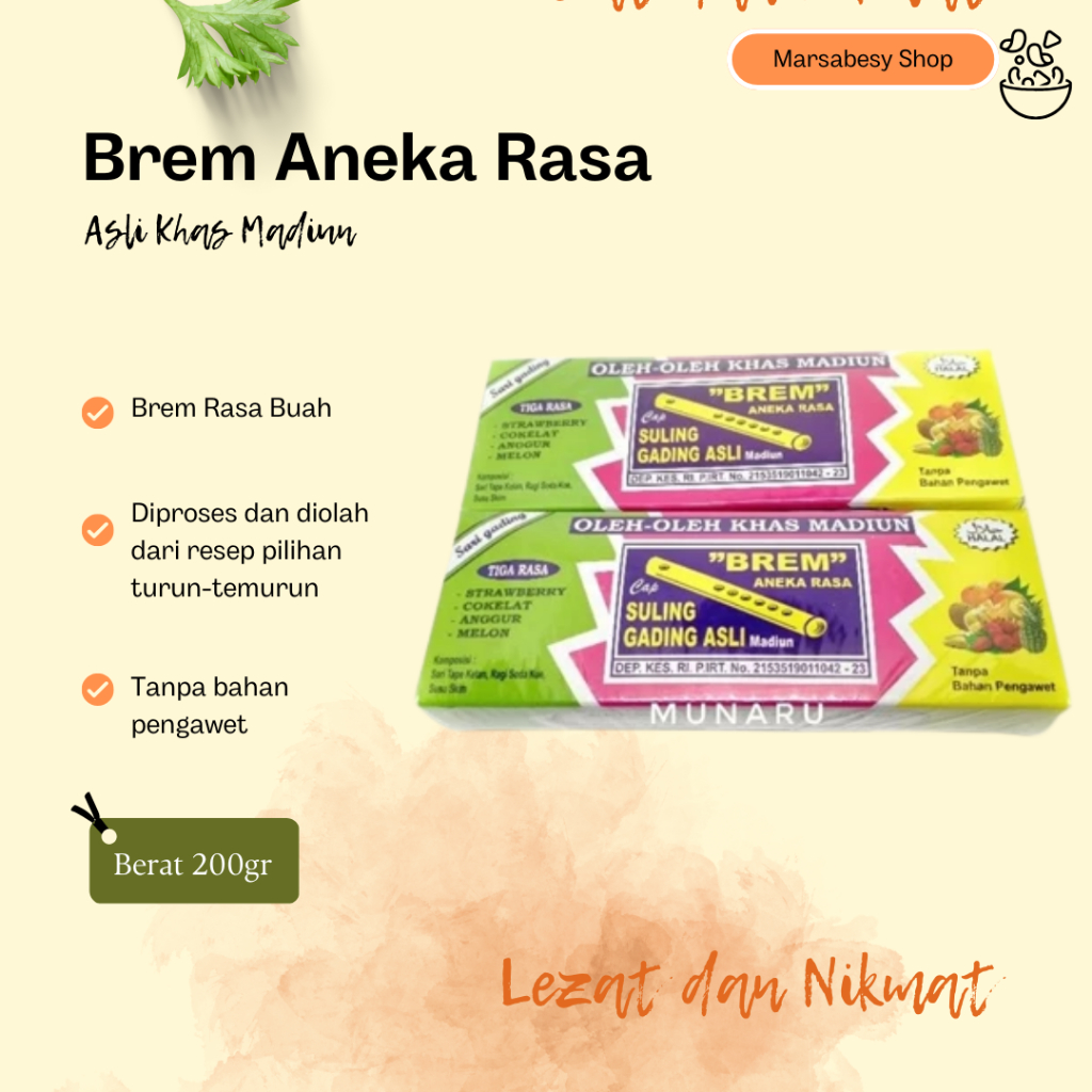 

NEW Brem Madiun Suling Gading Aneka Rasa MURAH BERKUALITAS
