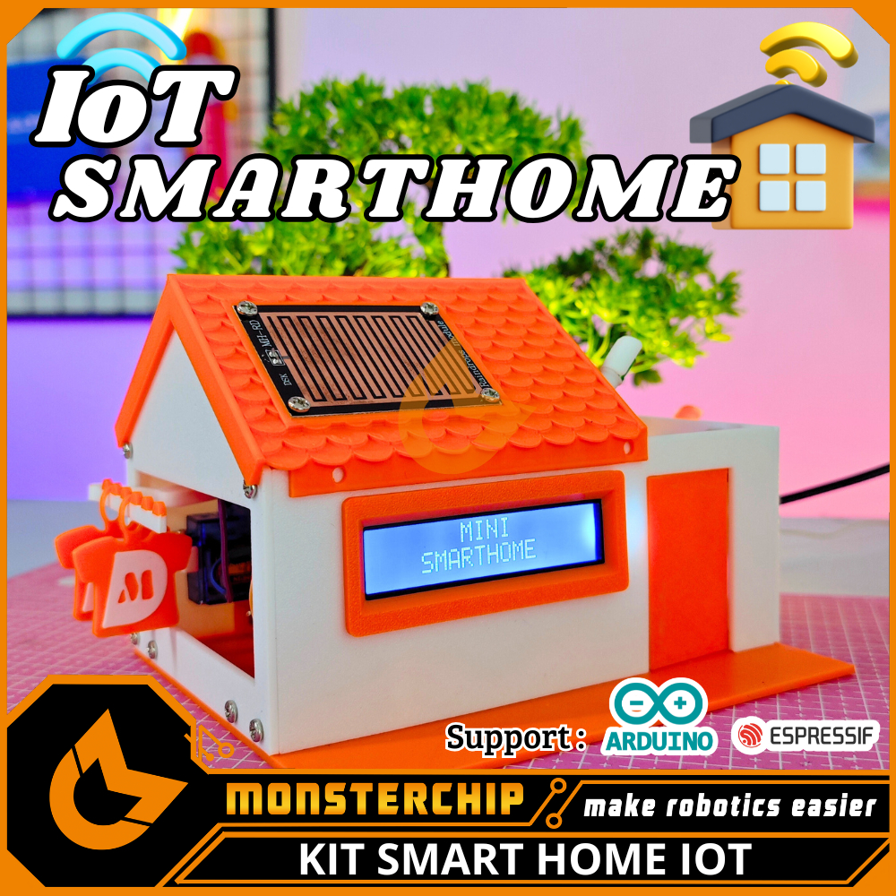 KIT IOT SMARTHOME ARDUINO DENGAN MINIATUR RUMAH LENGKAP DAN INTERAKTIF