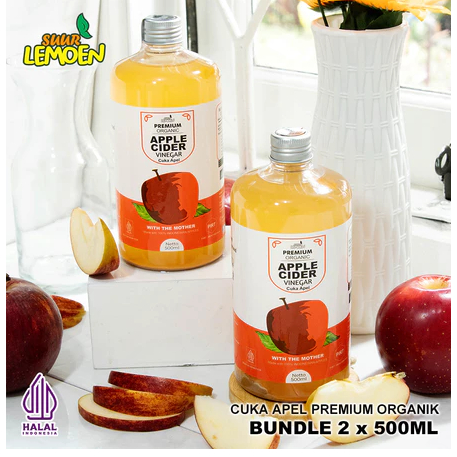 

Paket Hemat Suur Lemoen Cuka Apel 500 With Mother - SARI LEMON MURNI