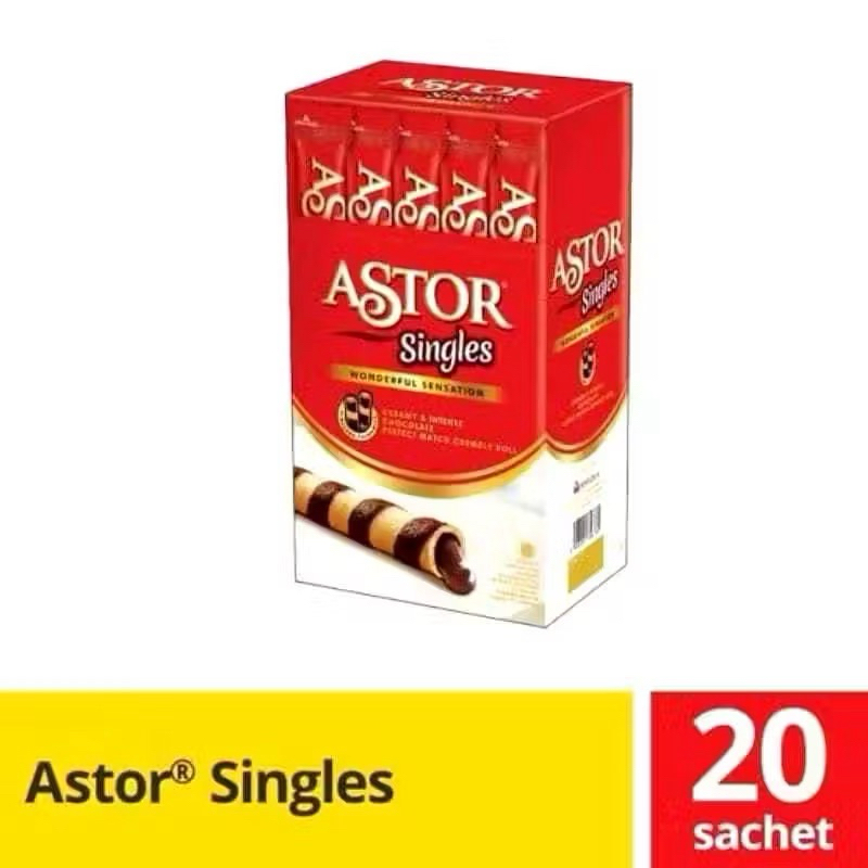

Astor singles chocolate roll wafer (20pcs/box)