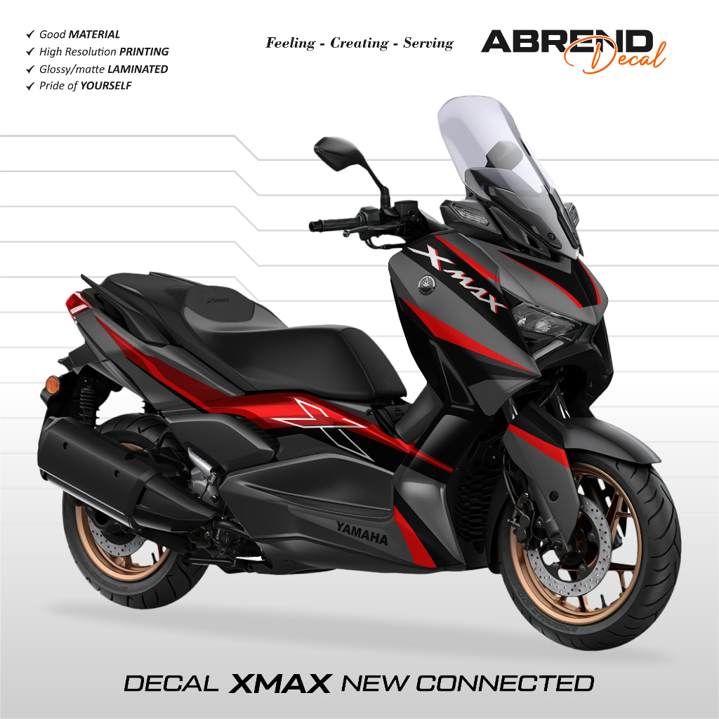 DECAL FULLBODY XMAX NEW GRAFIS CUSTOM / STIKER MOTOR X-MAX CONNECTED / STOCK DECAL