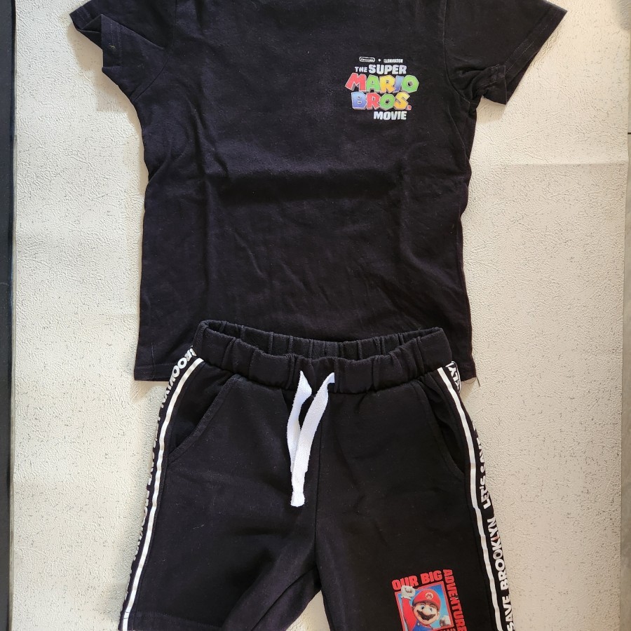 Setelan Mario Bross / Baju Kaos Celana Set Mario Bross Anak Laki-laki