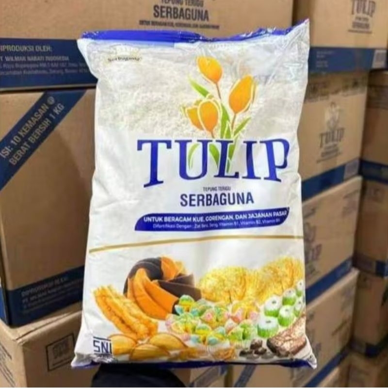 

1 Dus Tepung Terigu Serbaguna Tulip - 1 Kg × 10 Bungkus