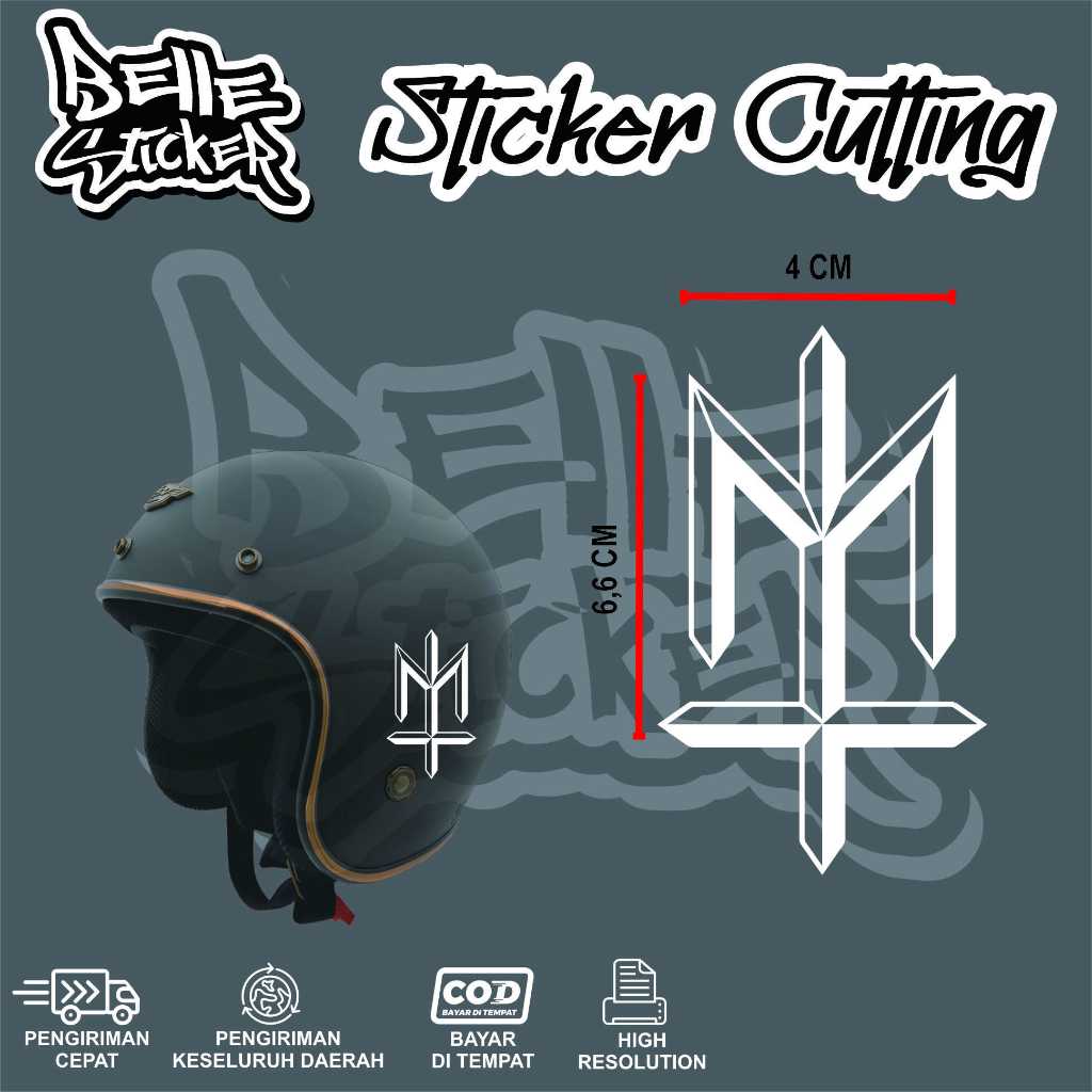 Stiker Cutting Logo Maternal Variasi Motor Mobil Sticker Timbul Dasbor Visor Body Kaca Helm