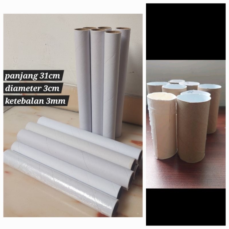 

HARD PAPER ROLL (BEKAS ROLL PLASTIK) TEBAL 3MM BISA UNTUK KERAJINAN ART BOARD PRAKARYA (minim 5pcs)