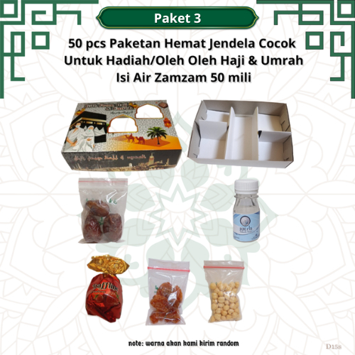 

paketan hemat cokelat turki jendela 50 pcs untuk oleh oleh haji dan umroh (isi air zamzam 50 ml)
