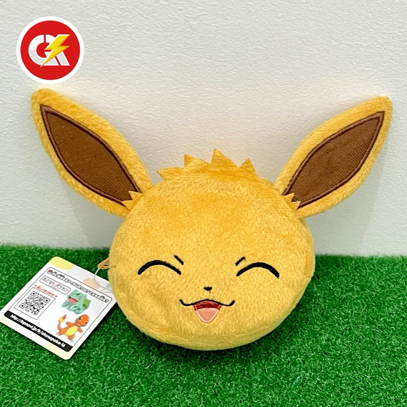 Dompet Pouch Boneka Pokemon Eevee Face Original Banpresto