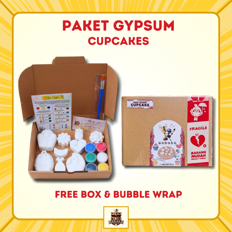 

Paket Lukis Gypsum Lengkap dengan Tema Cupcakes DIY I Mainan Edukasi Anak I Menggambar & Melukis