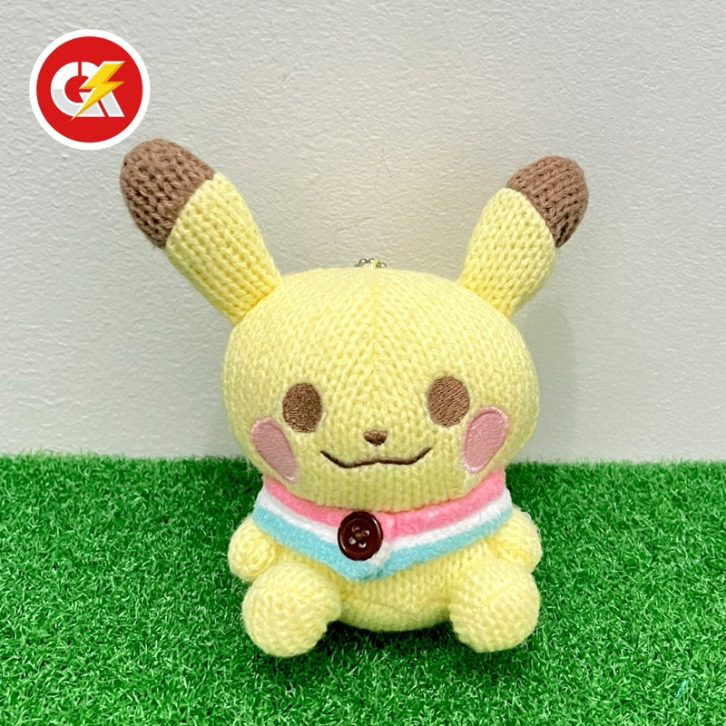 Boneka Plush Keychain Official Pokemon Pikachu Amigurumi Original Pokemon Center