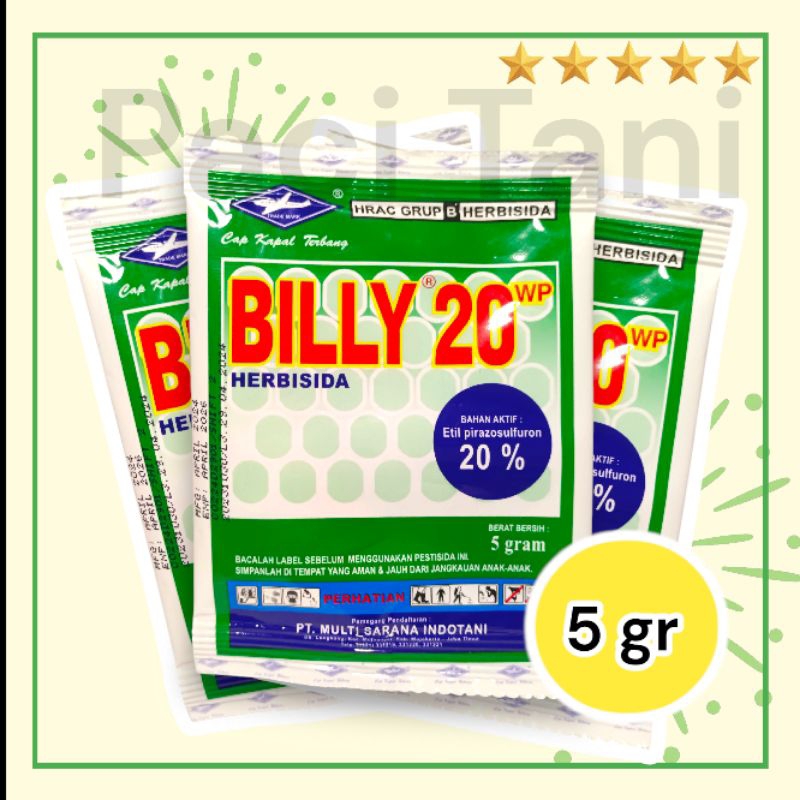 Herbisida Billy 20 WP 5gr Gulma Daun Lebar Teki