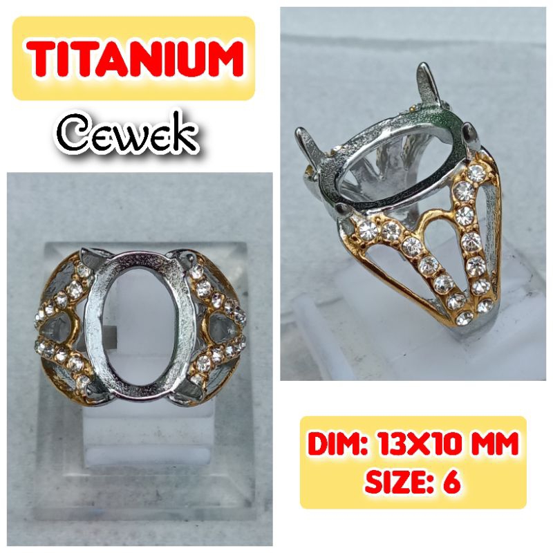Cincin emban batu Akik dan Permata untuk cewek.03