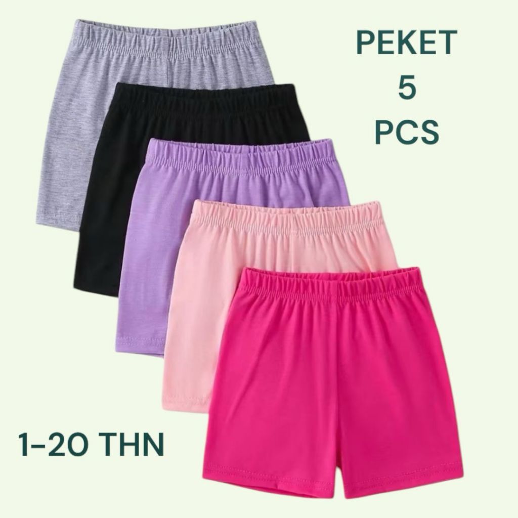 celana sot wanita anak remaja 5 pcs//celana dalam sot wanita remaja//celana hotpants wanita