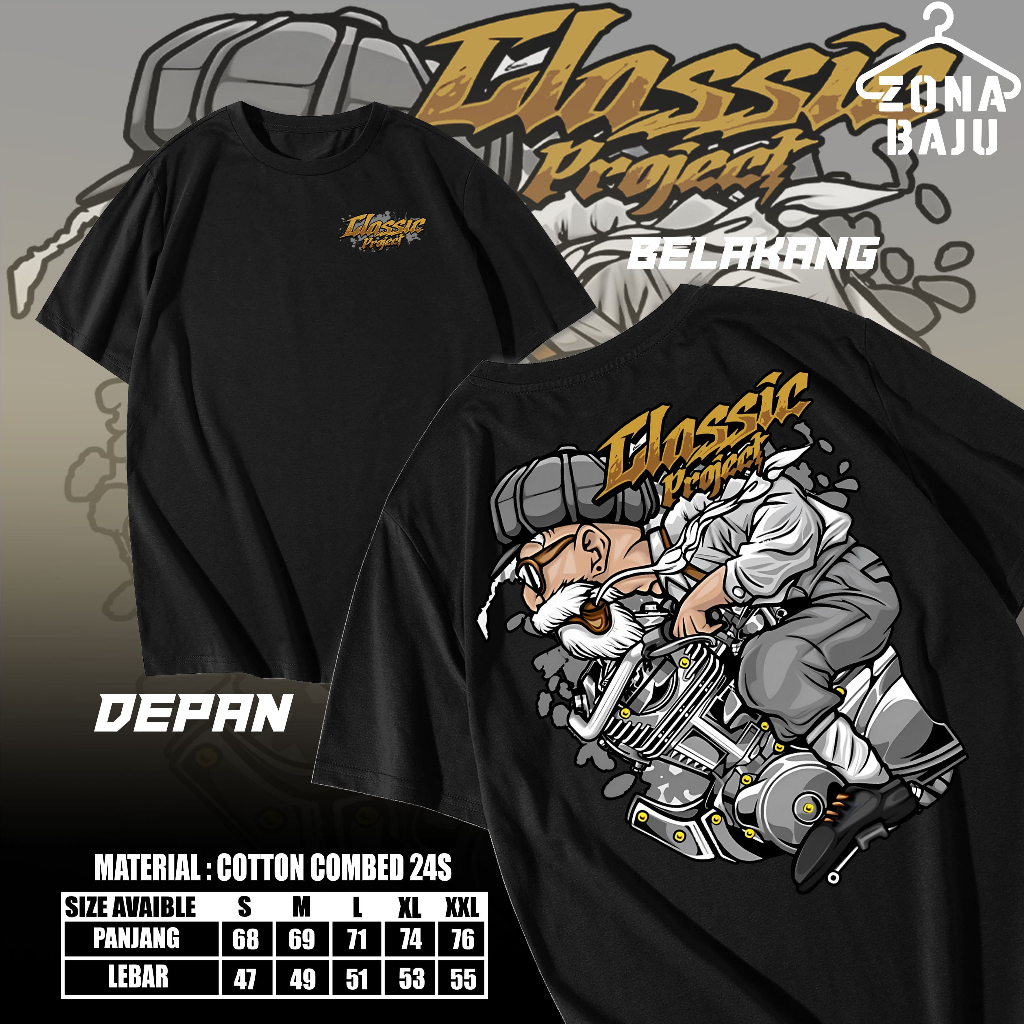 Kaos Racing Mesin Herex - Kaos Pria Distro Herex Style Motor cb gl mp tiger CP.07