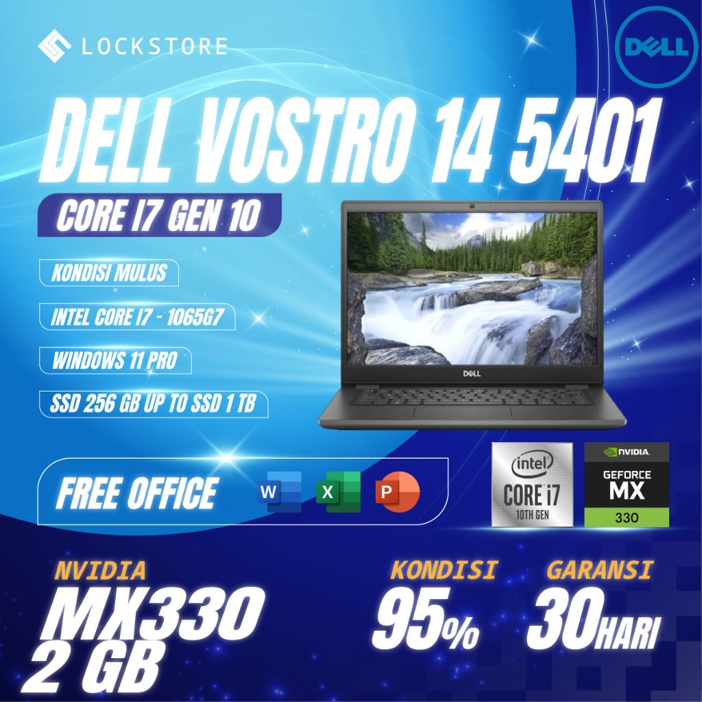 dell vostro 14 5401 core i7 1065G7 | 16GB | SSD 1TB | NVIDIA MX330 2GB | 14inc